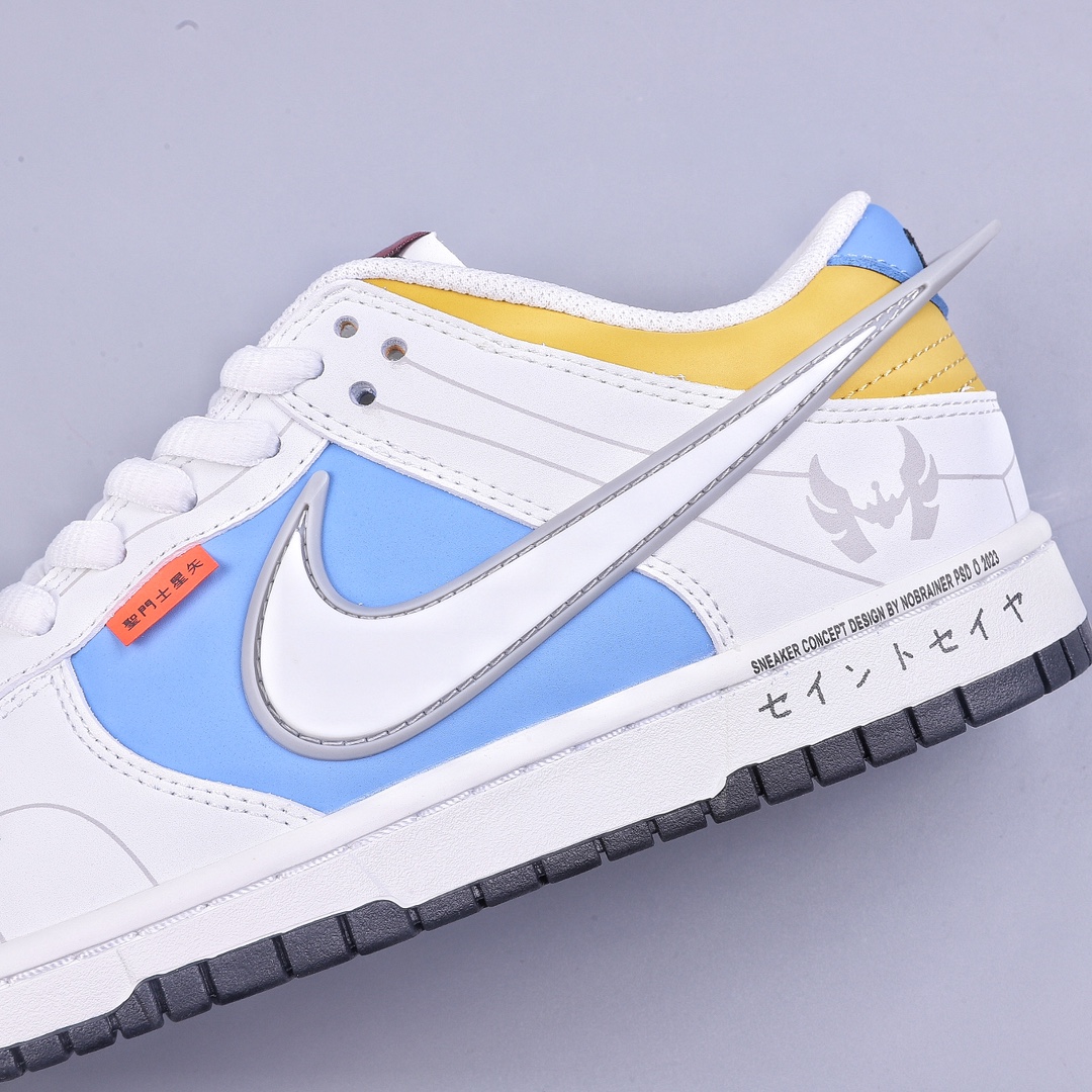 DK Nike SB Dunk Low White Blue Yellow ZD2356-151