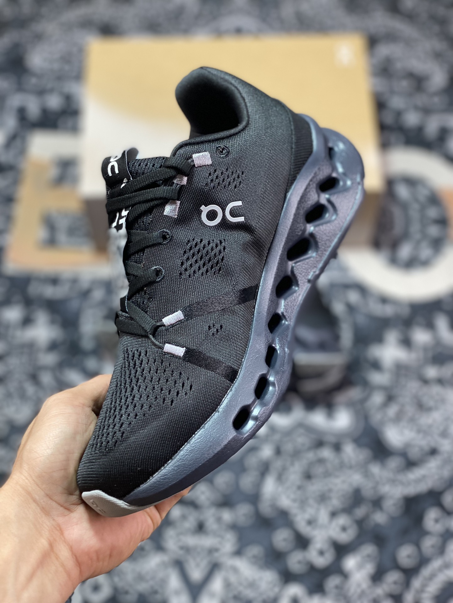 ON Running Cloudsurfer Road Low-top Running Shoes ”Network Warrior Black Silver” 3WD10440485