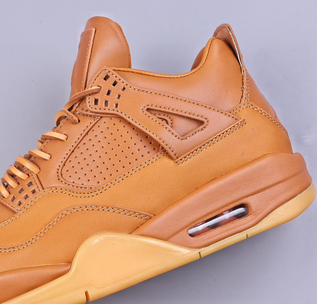 GB pure original Air Jordan AJ4 Retro Snakeskin Peak Wheat Yellow 819139-205