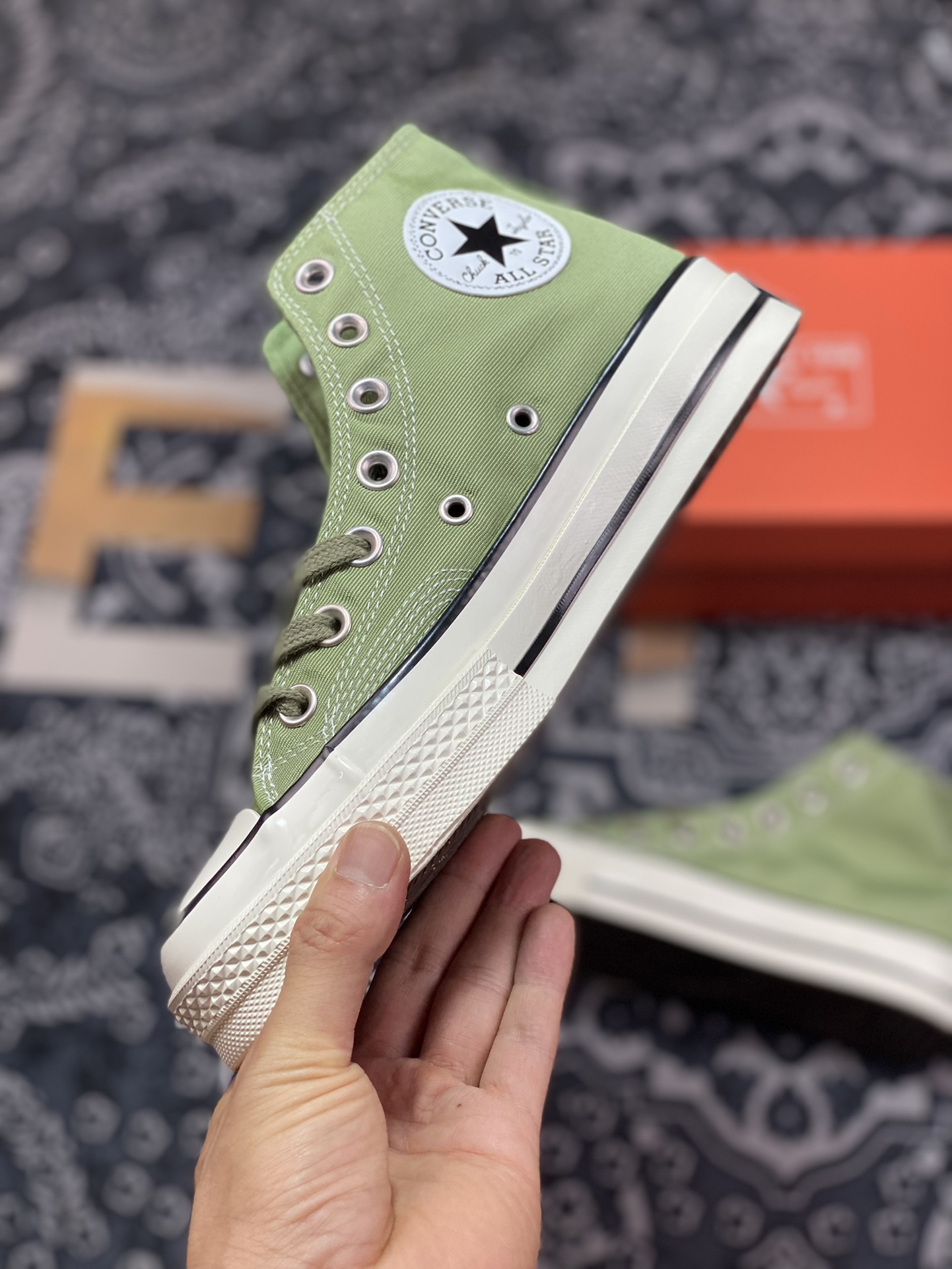 Exclusive and correct version of Converse Chuck 1970s XLD Avocado Green A03439C