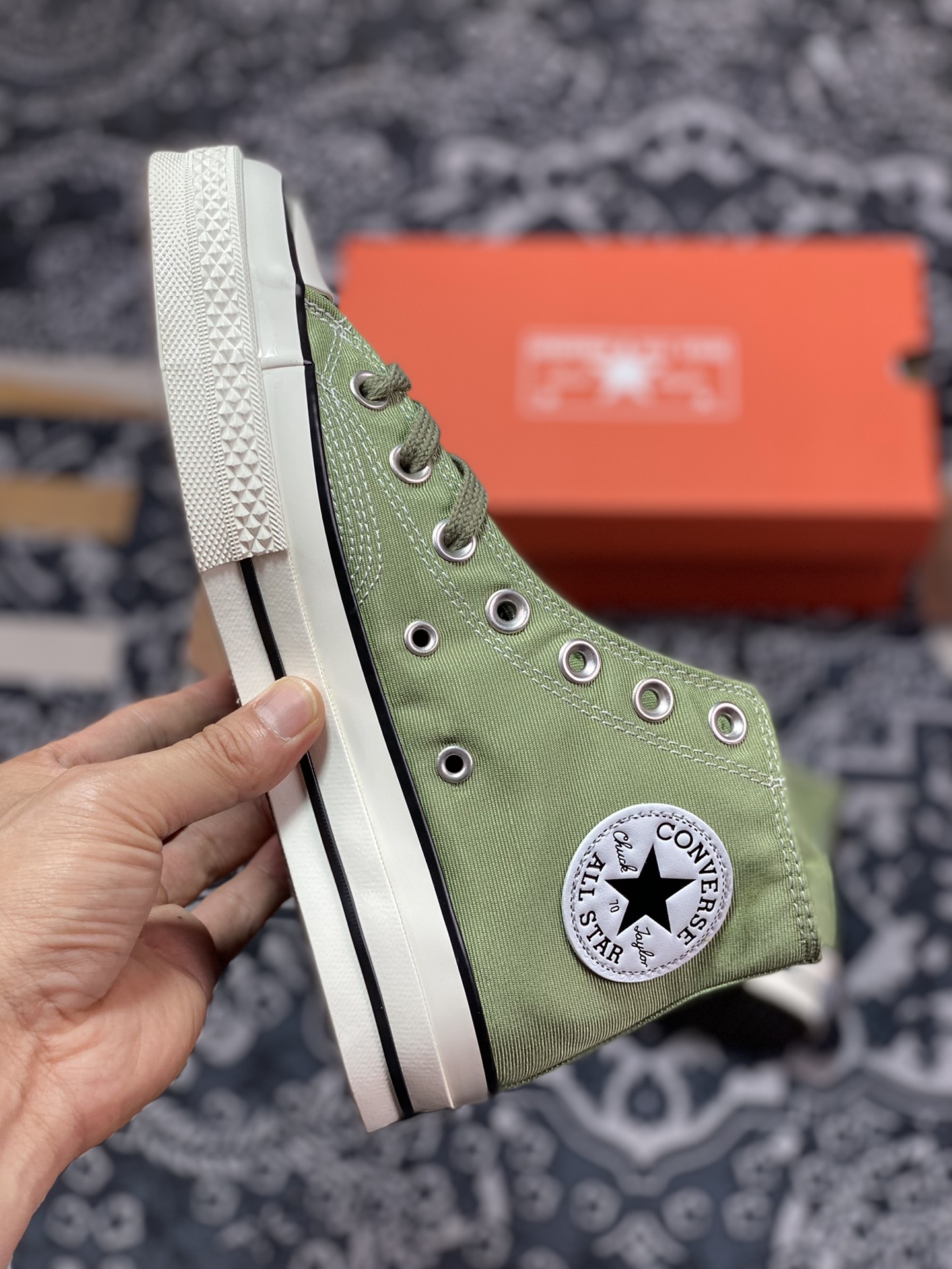 Exclusive and correct version of Converse Chuck 1970s XLD Avocado Green A03439C