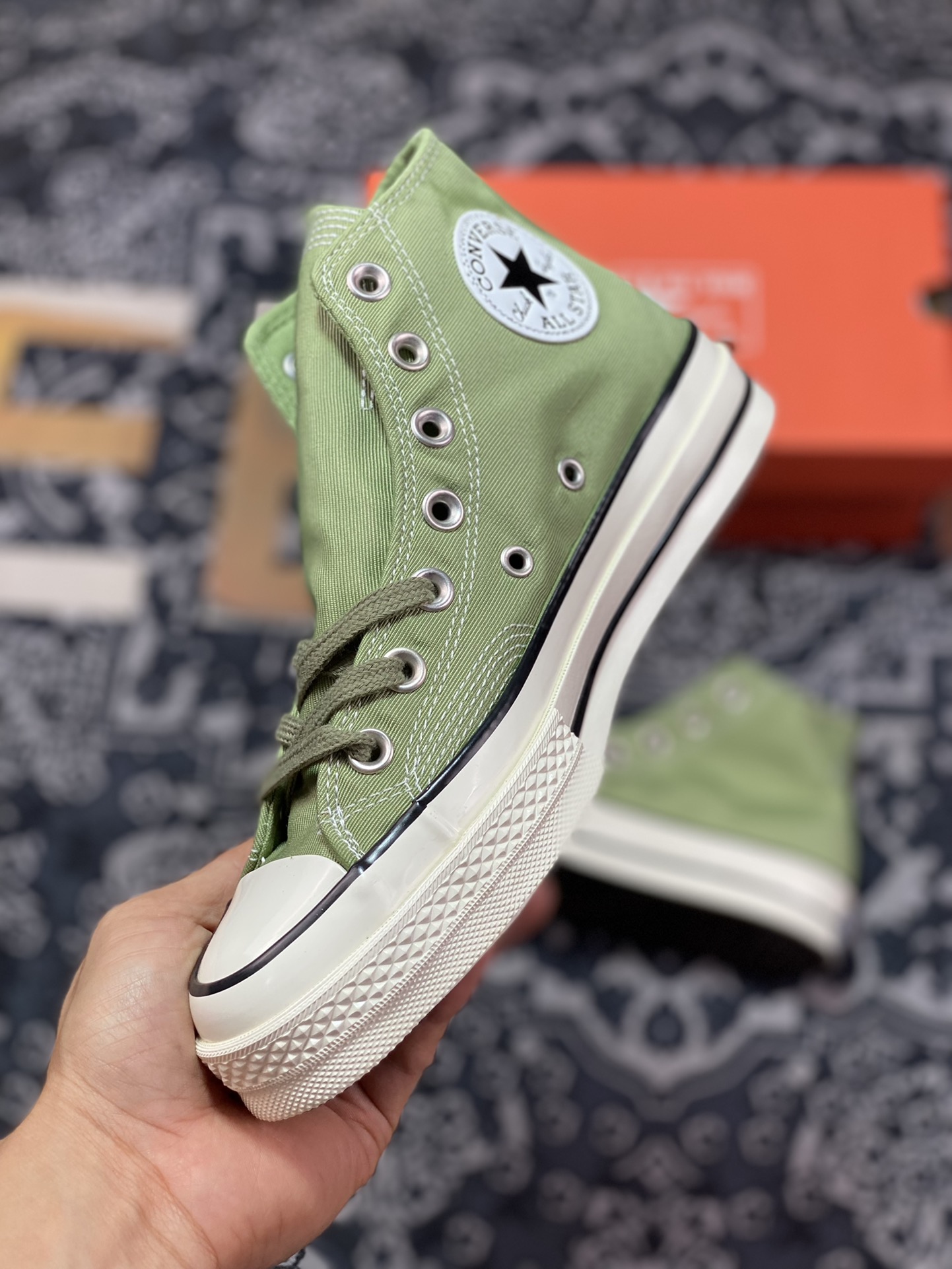 Exclusive and correct version of Converse Chuck 1970s XLD Avocado Green A03439C