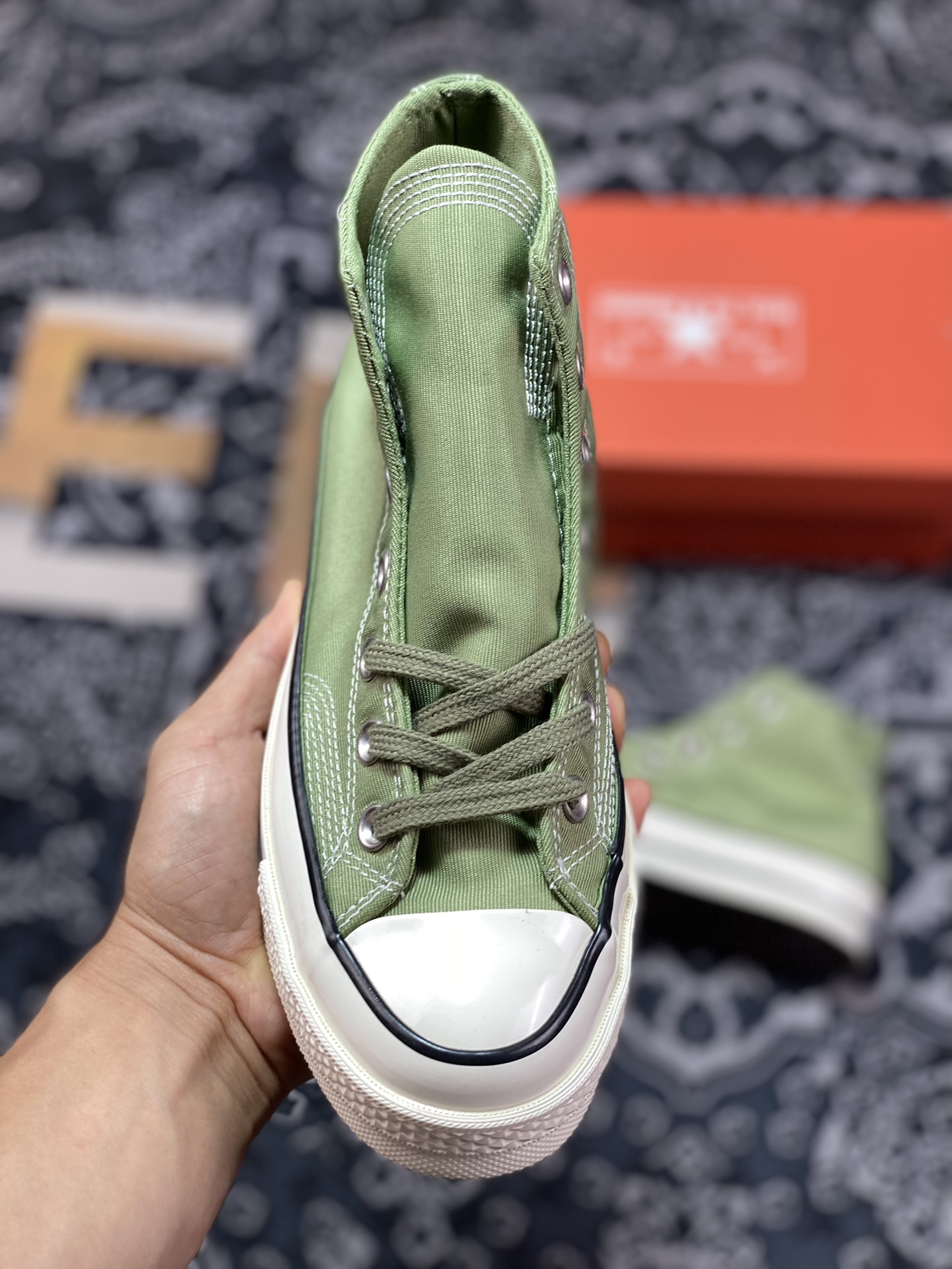 Exclusive and correct version of Converse Chuck 1970s XLD Avocado Green A03439C