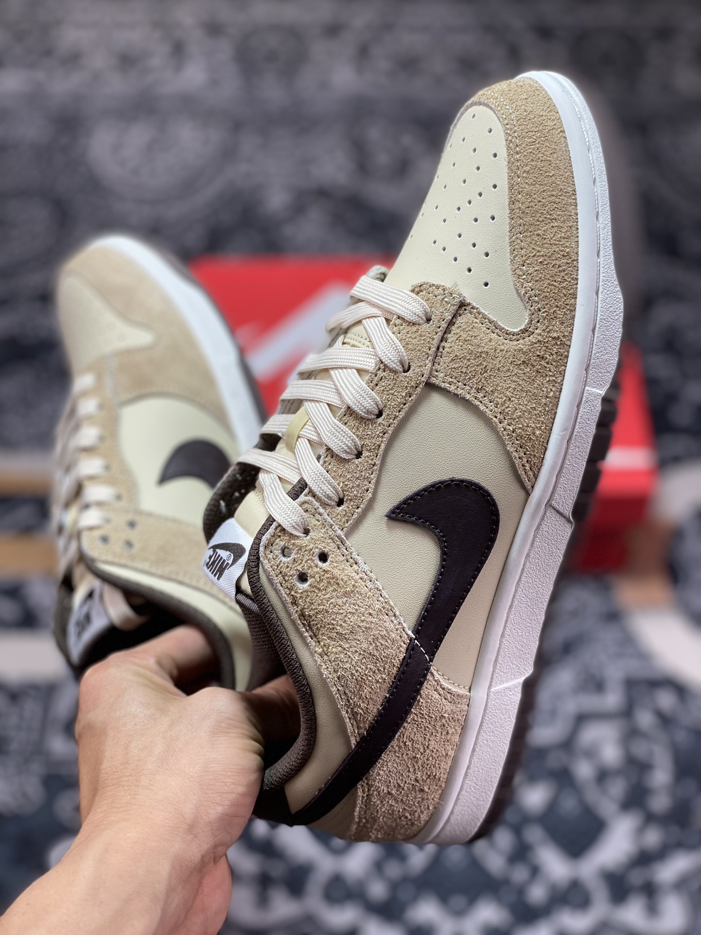 NK Dunk Low Retro PRM ”Cheetah” cheetah beige brown low-top casual sports shoes DH7913-200