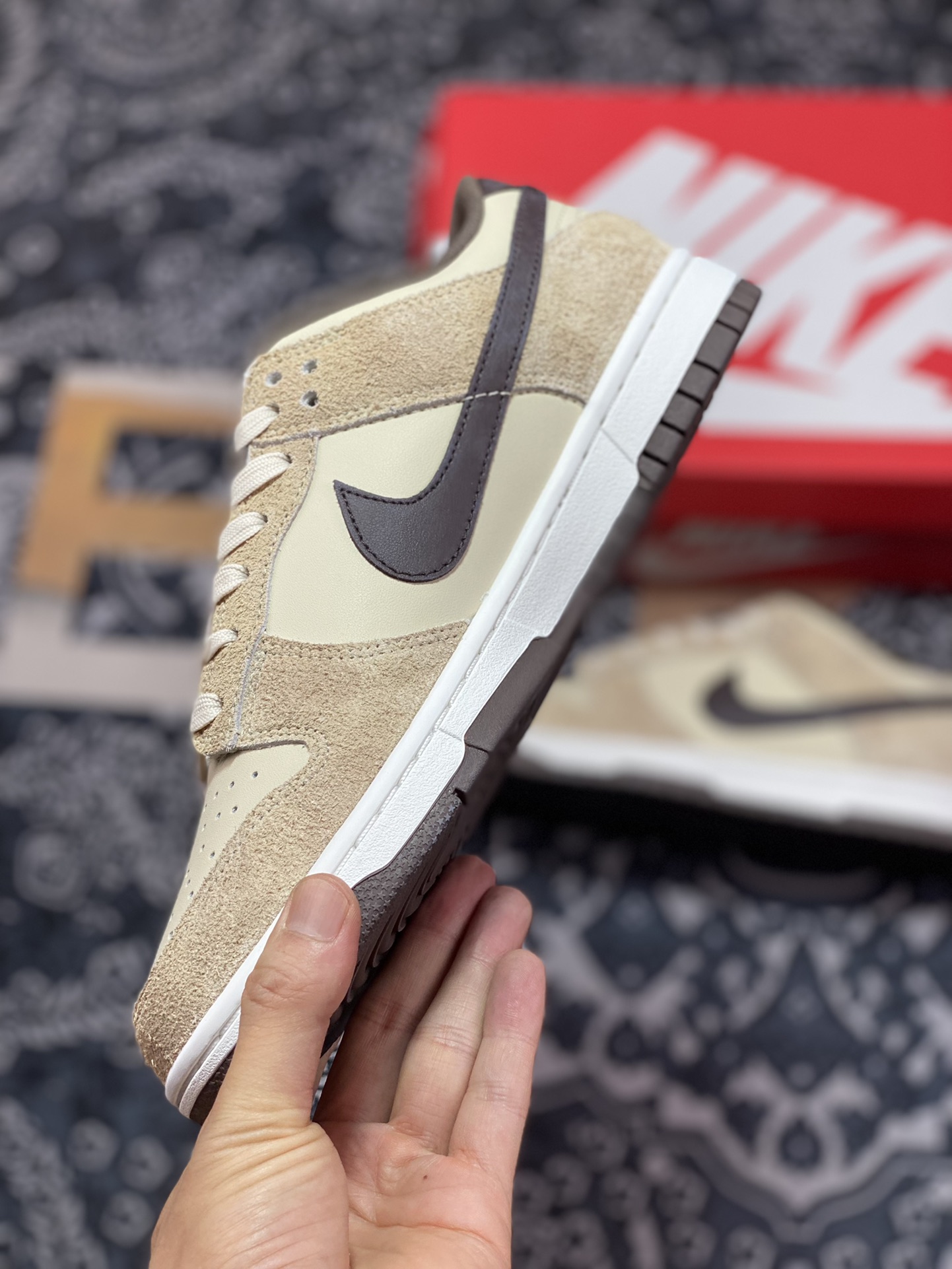 NK Dunk Low Retro PRM ”Cheetah” cheetah beige brown low-top casual sports shoes DH7913-200