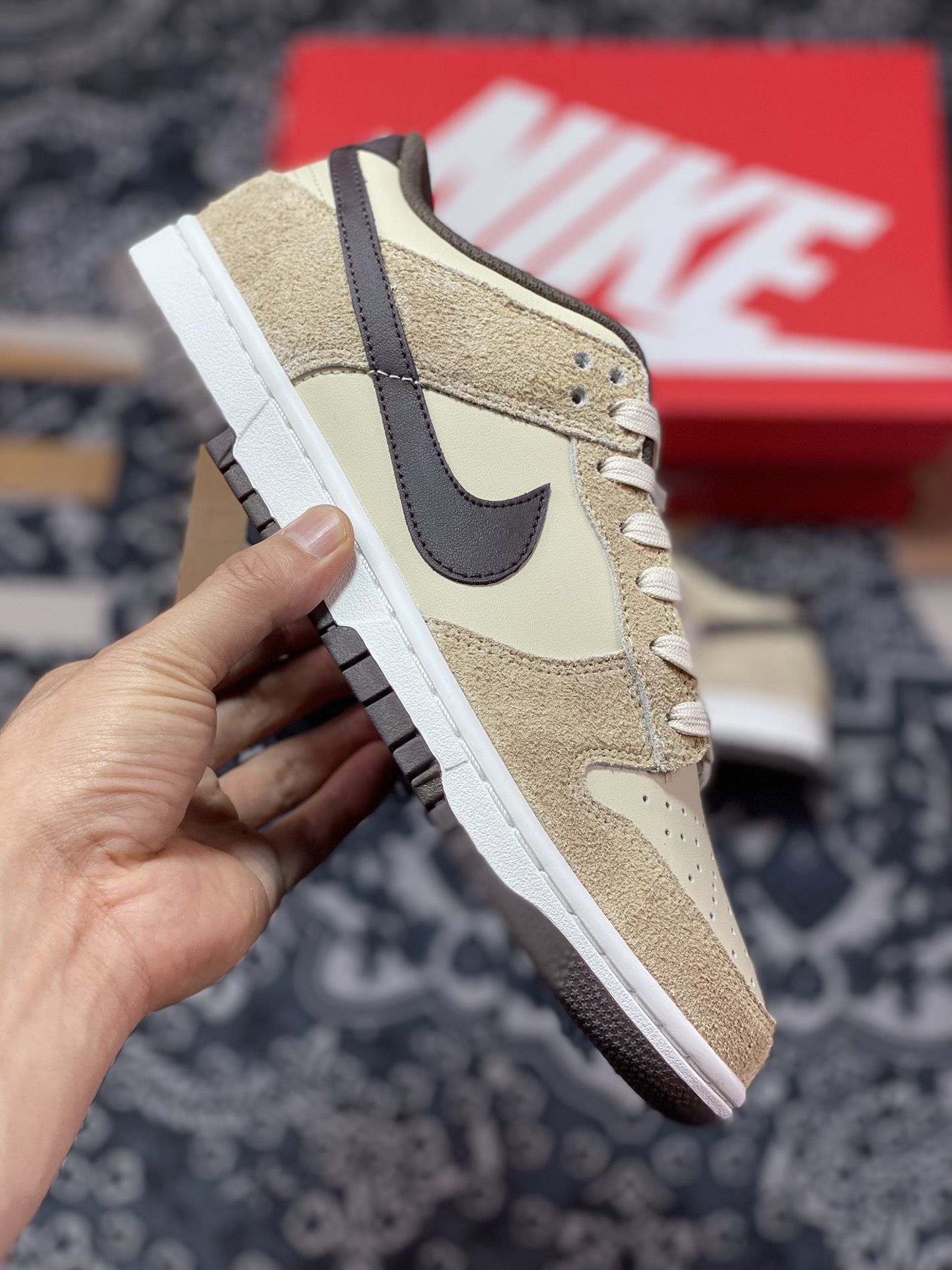 NK Dunk Low Retro PRM ”Cheetah” cheetah beige brown low-top casual sports shoes DH7913-200