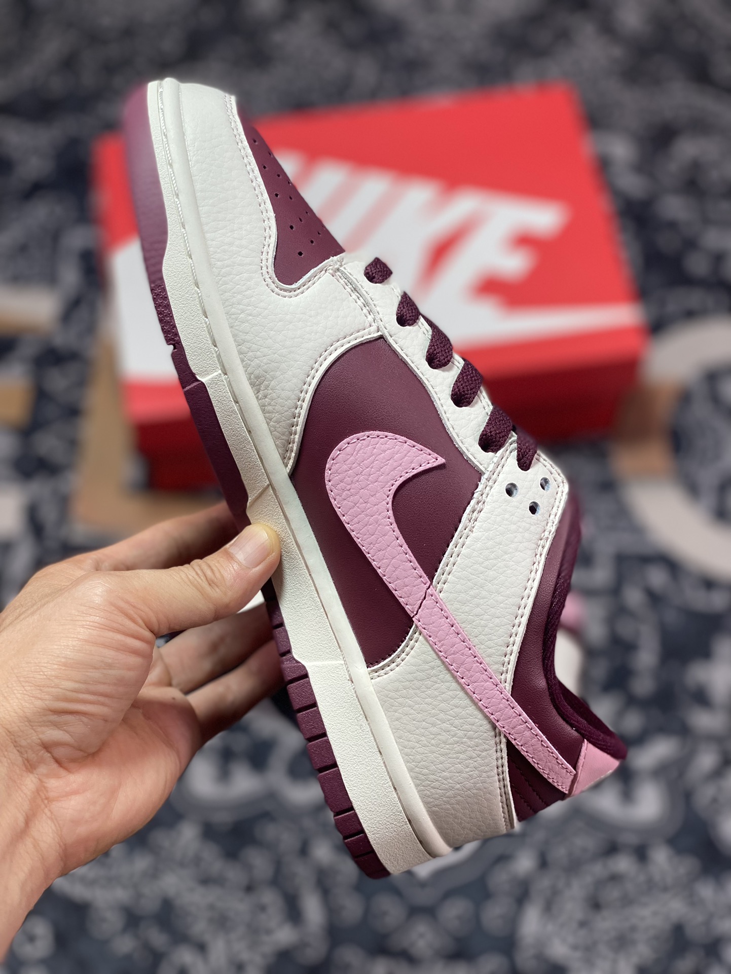 Dunk Low ”Valentine's Day” Burgundy Valentine's Day limited low-top casual sports shoes DR9705-100