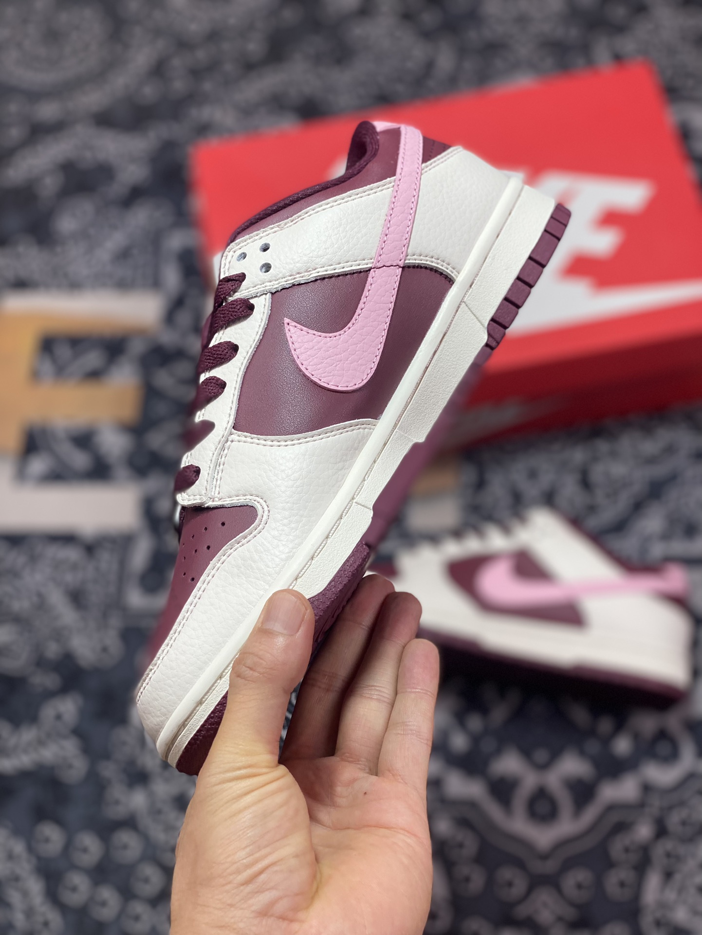 Dunk Low ”Valentine's Day” Burgundy Valentine's Day limited low-top casual sports shoes DR9705-100