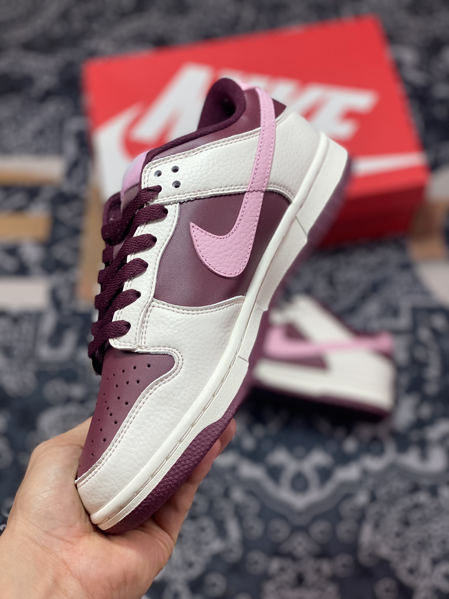 Dunk Low ”Valentine's Day” Burgundy Valentine's Day limited low-top casual sports shoes DR9705-100