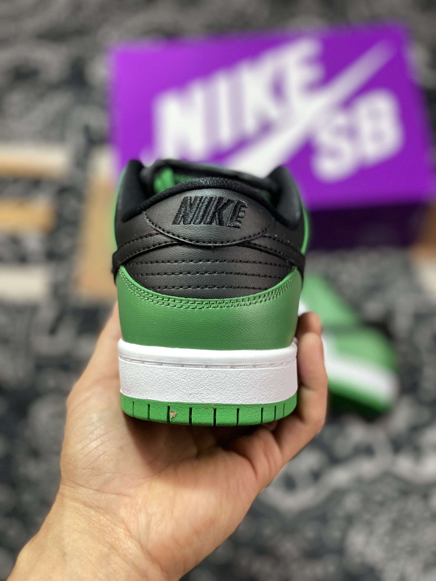 NK Dunk SB Low Pro ”Classic Green” white, black and green low-top casual sports shoes BQ6817-302