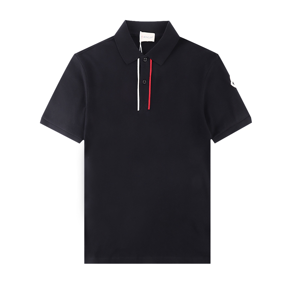 Moncler蒙* polo de cuello redondo manga corta nuevo 2023SS primavera/verano, bordado tridimensional clásico de dos color…
