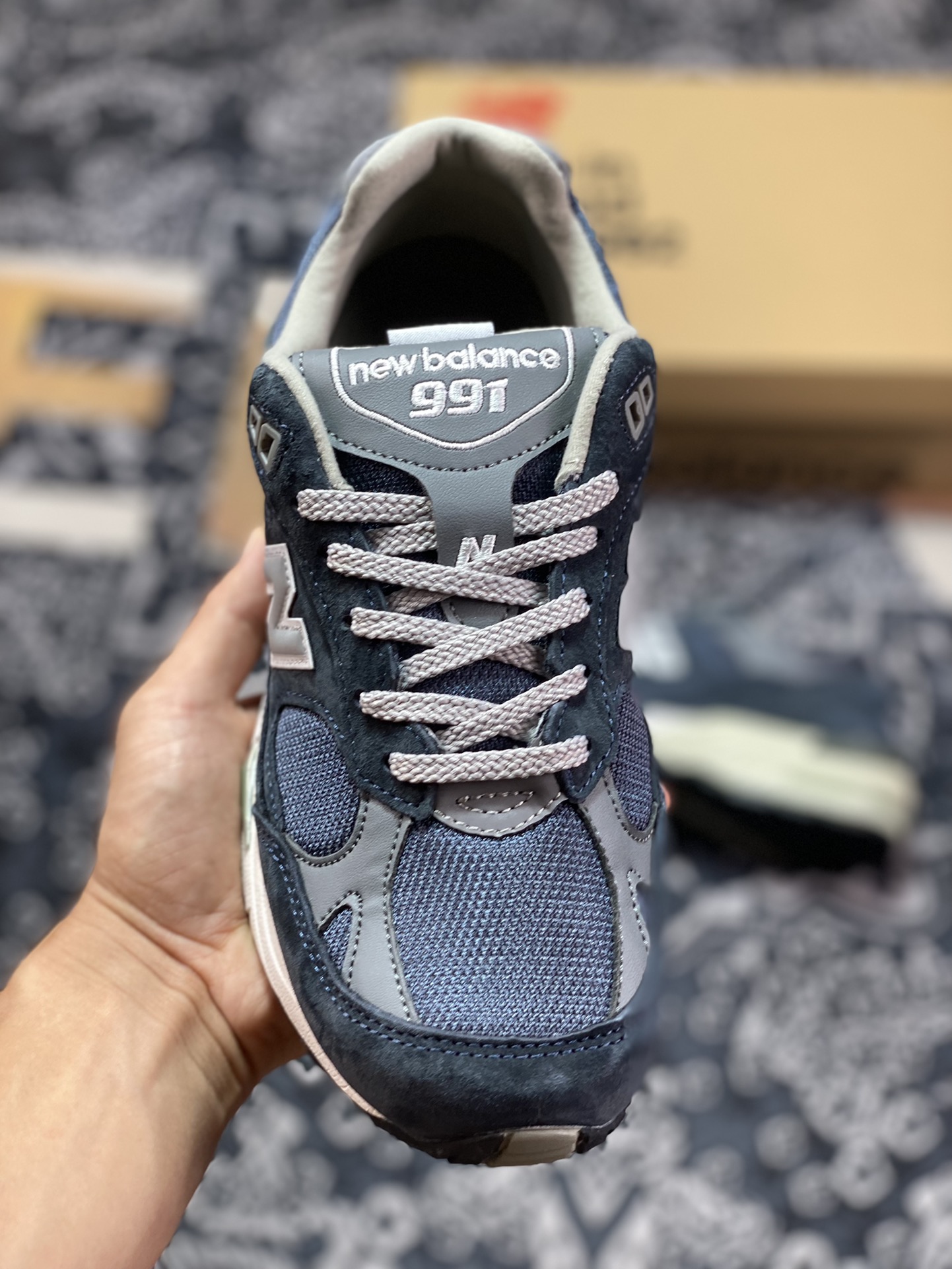 NBNew Balance Made in USA M991 series American-made running shoes ”Navy Blue Silver” M991GNV