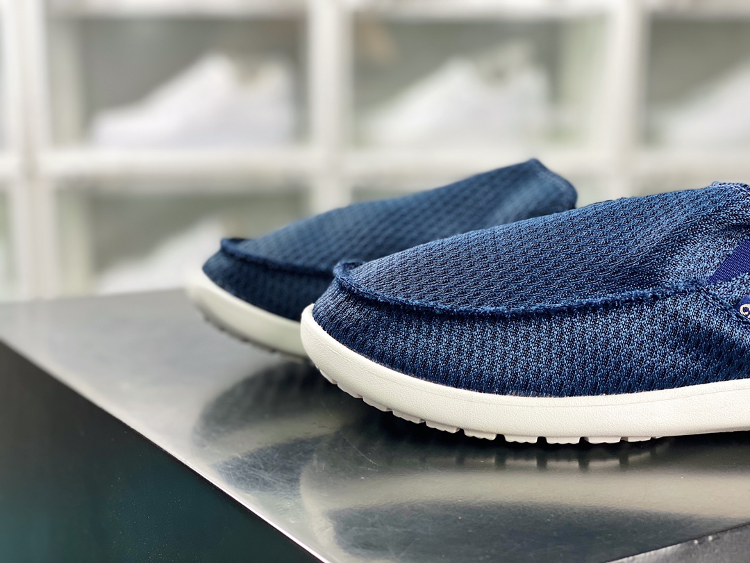 Crocs Santa Cruz HC Slip On Santa Cruz series summer leisure breathable quick-drying slip-on lazy shoes ”net woven navy blue and white” 205674-410