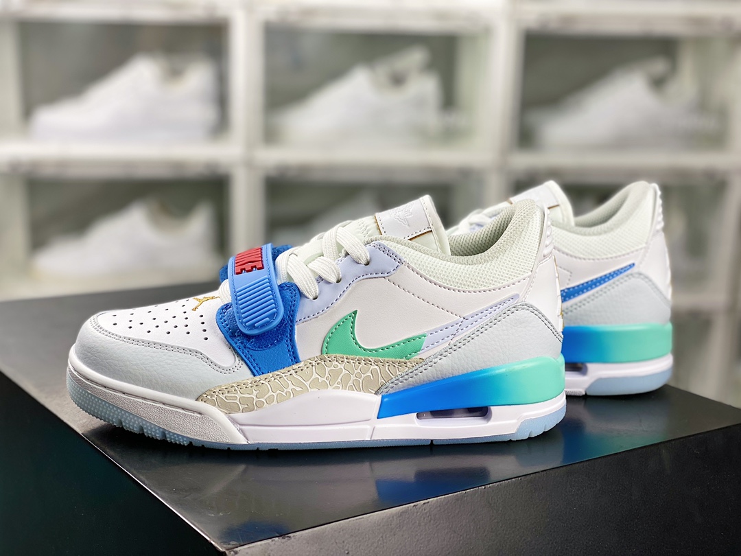 Air Jordan Legacy 312 Low GS ”White/Aqua/Red” Jordan basketball shoes ”White, Blue and Green” FN8896-131