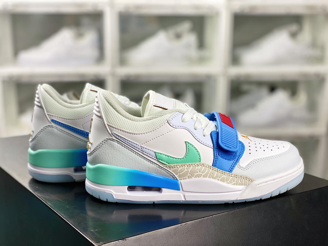 Air Jordan Legacy 312 Low GS ”White/Aqua/Red” Jordan basketball shoes ”White, Blue and Green” FN8896-131