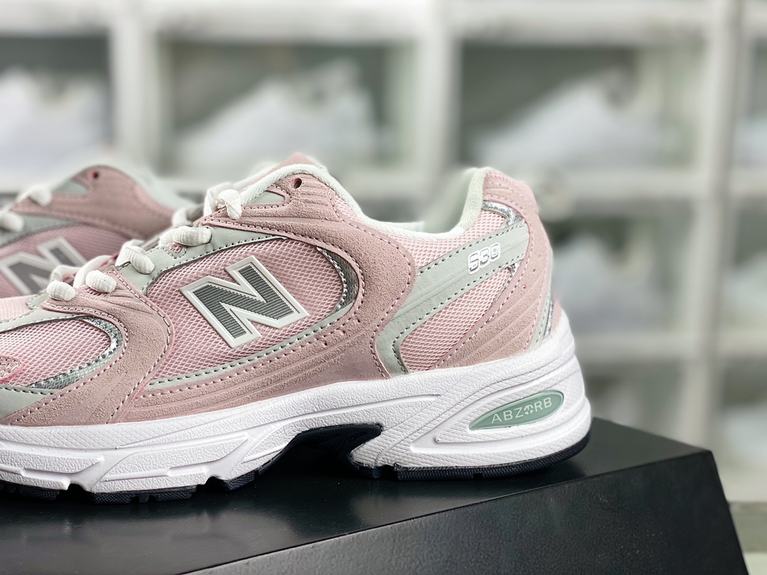 160 NB【新百伦New Balance】 MR530系列复古老爹风网布跑步休闲运动鞋“浅粉灰白”MR530CF