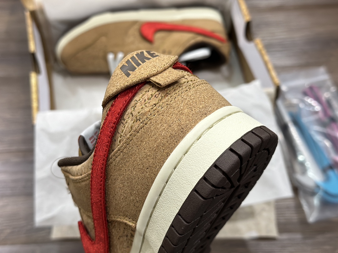 NIKE SB Dunk Low Edison Chen cork for hook joint low-top casual sports shoes FN0317-121