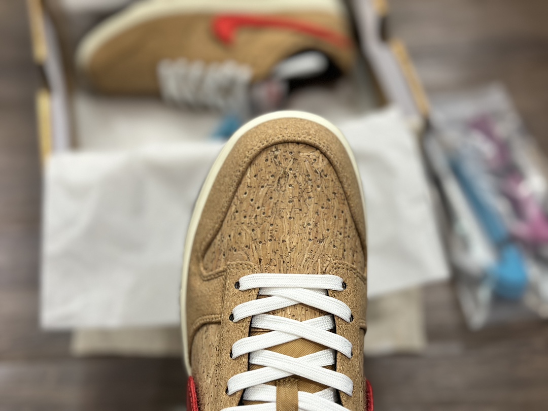 NIKE SB Dunk Low Edison Chen cork for hook joint low-top casual sports shoes FN0317-121