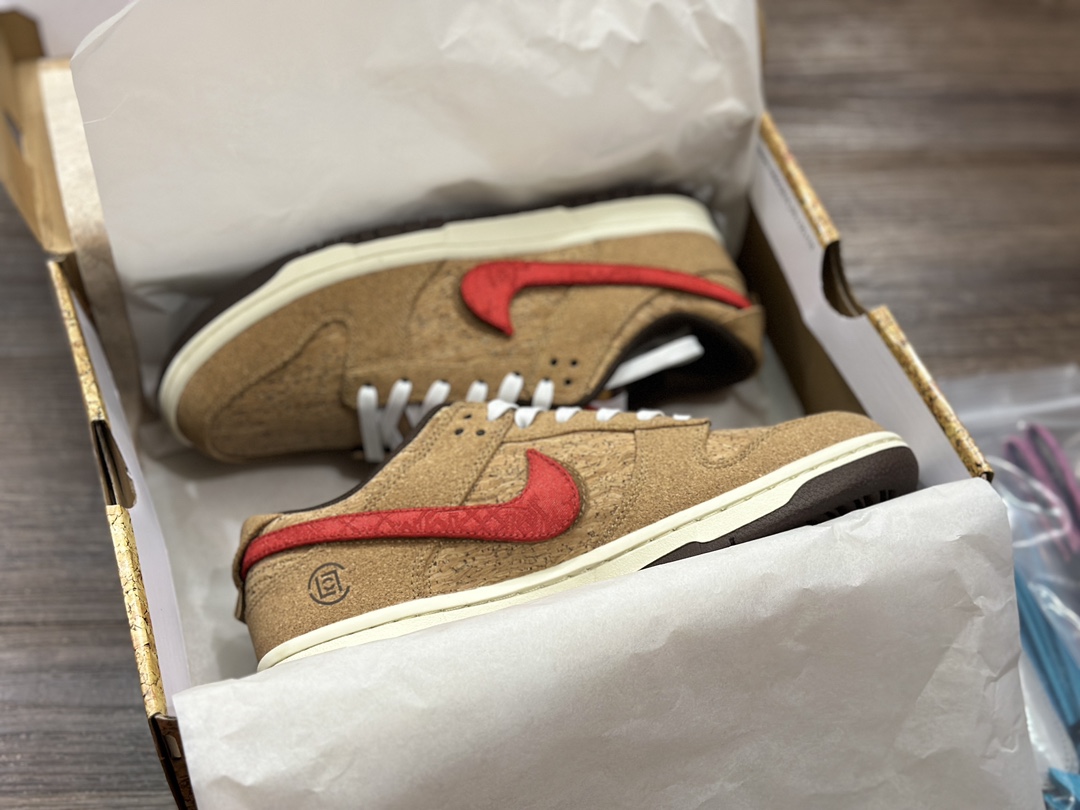 NIKE SB Dunk Low Edison Chen cork for hook joint low-top casual sports shoes FN0317-121