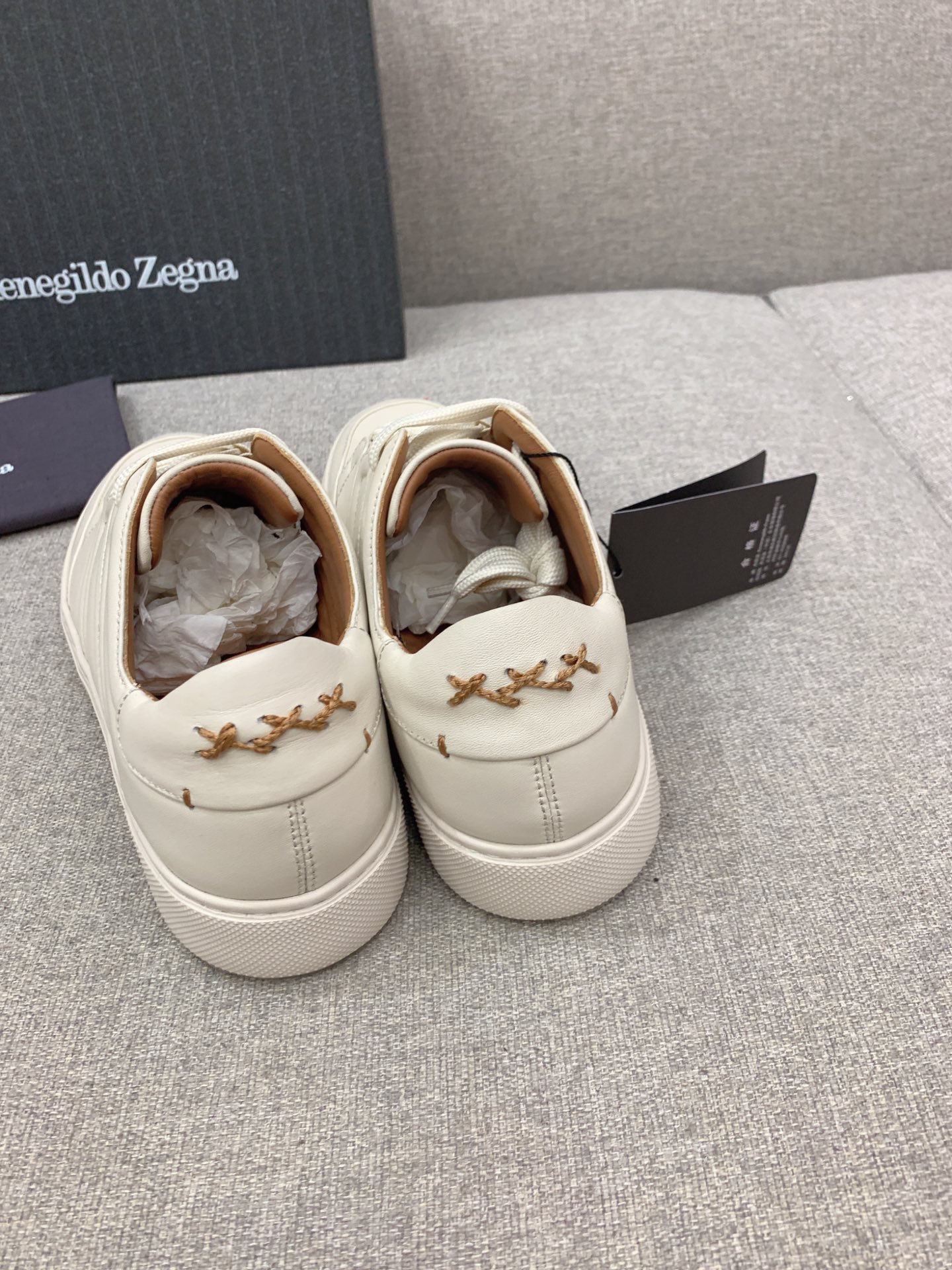 Ermenegildo Zegna Men’s Sheepskin Leisure Shoes, Sizes 39-43-44 - 图片 8