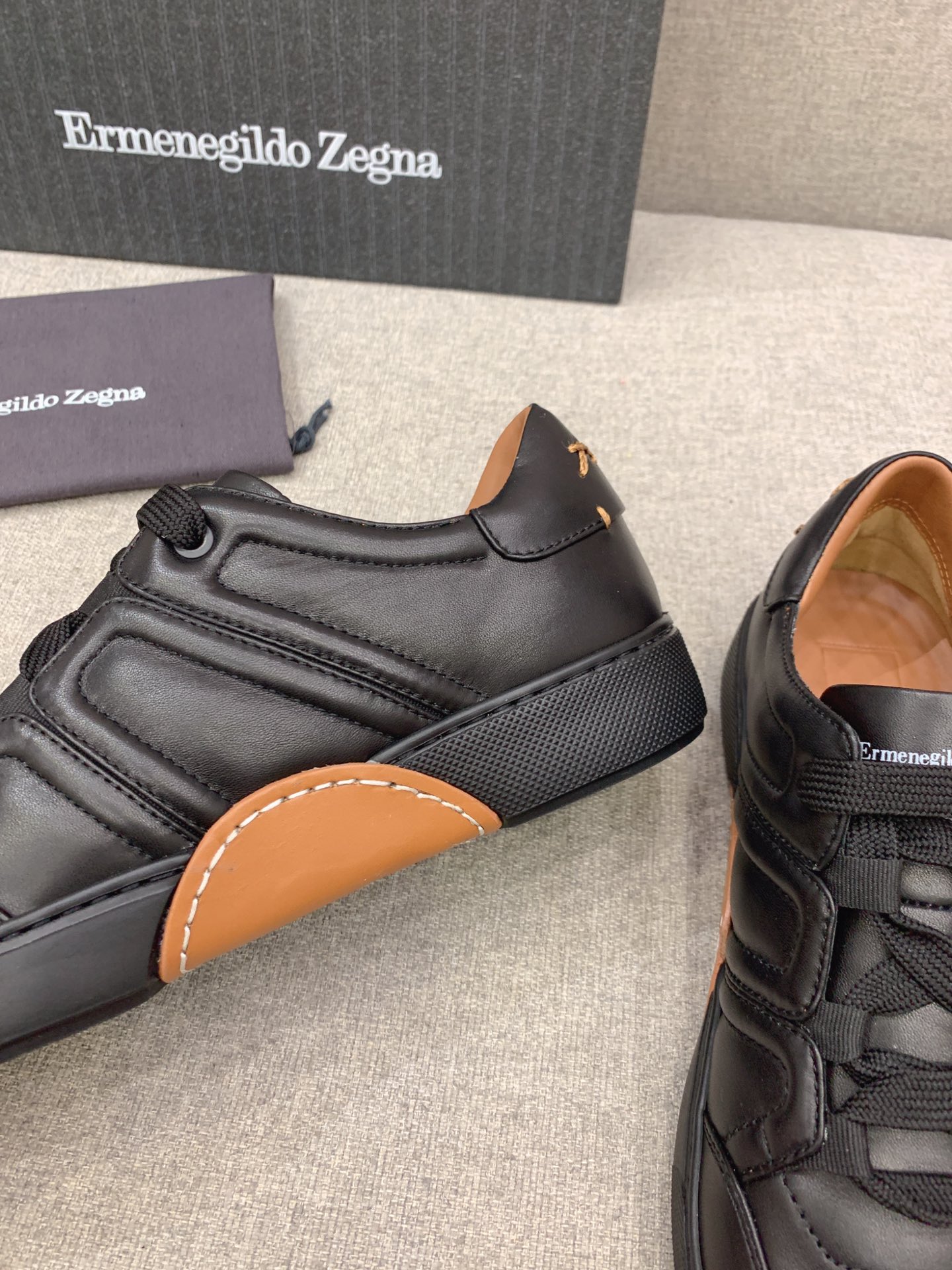 Ermenegildo Zegna Men’s Leisure Shoes: Top Sheepskin, Sizes 39-43-44 - 图片 7