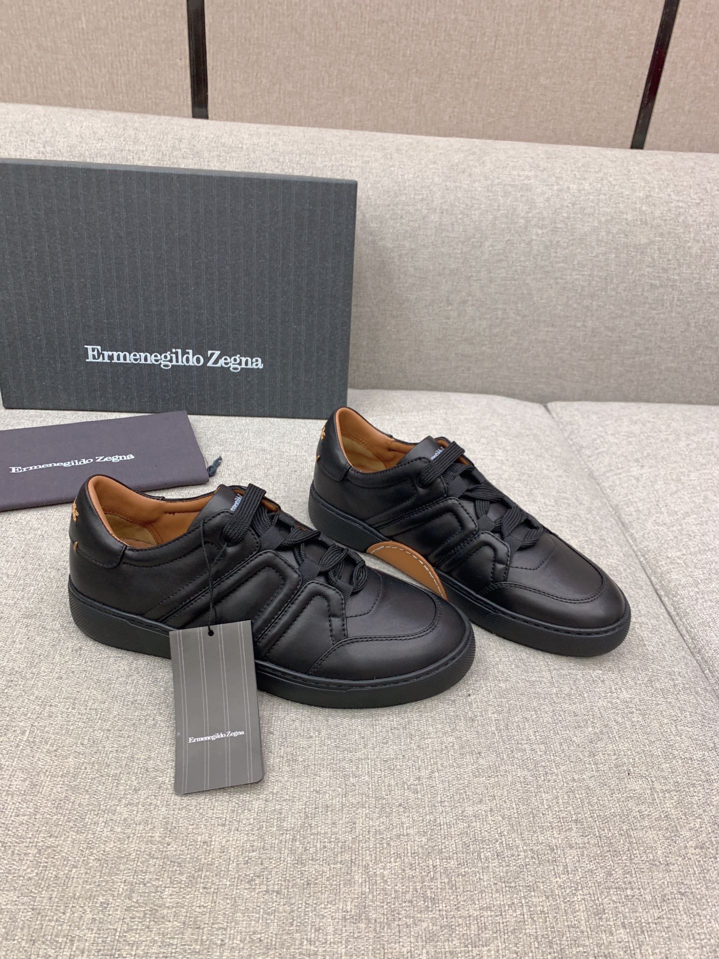 Ermenegildo Zegna Men’s Leisure Shoes: Top Sheepskin, Sizes 39-43-44 - 图片 2