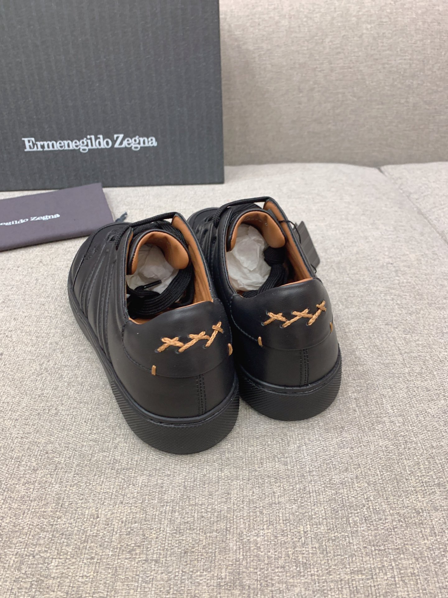 Ermenegildo Zegna Men’s Leisure Shoes: Top Sheepskin, Sizes 39-43-44 - 图片 8