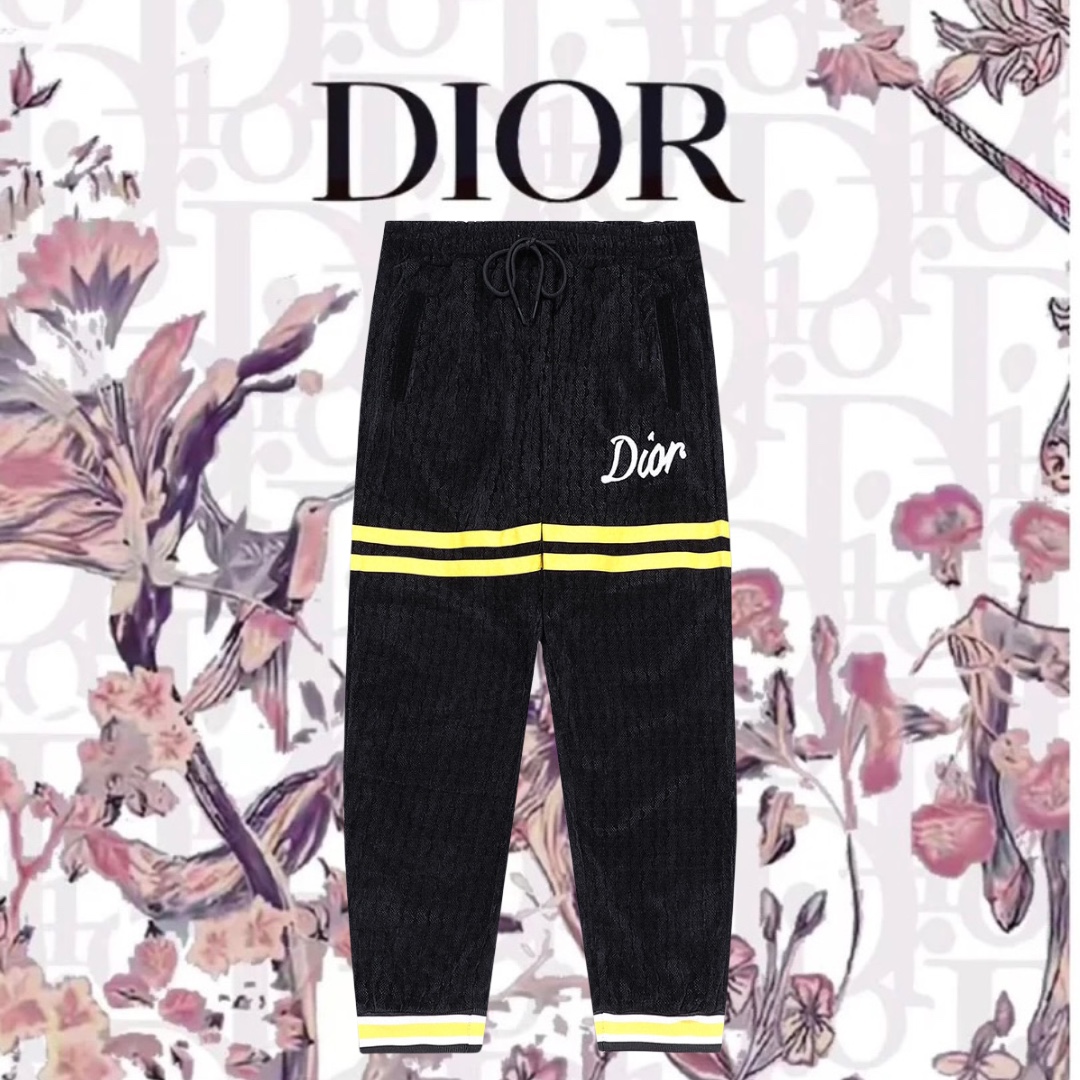 Dior Clothing Pants & Trousers Shirts & Blouses Black Yellow Splicing Unisex
