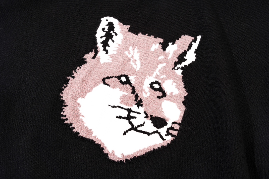 2023 Classic Fox Head Sweater by Maison Kitsune in Black, Unisex, Various Sizes - 图片 3