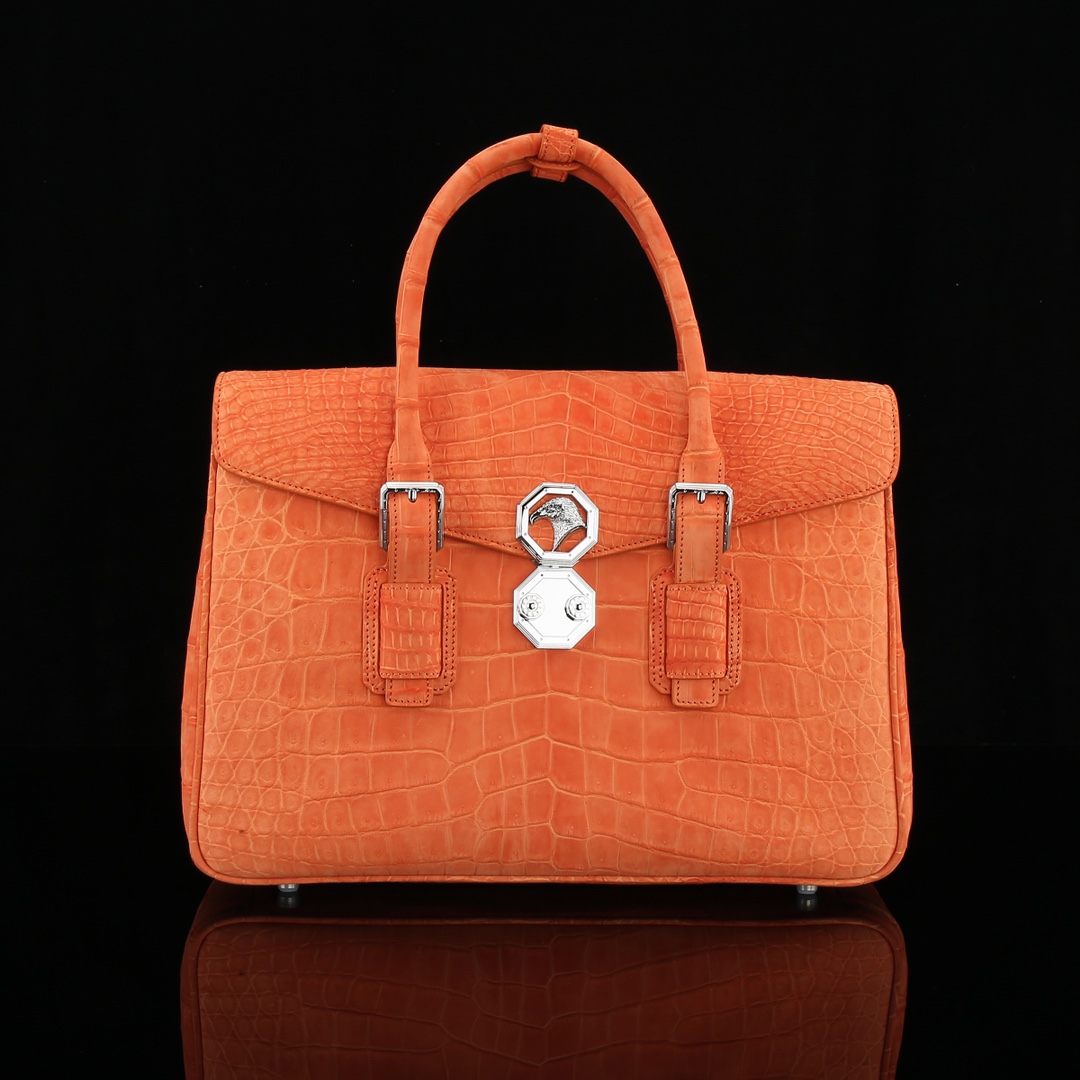 实拍图📸 国产磨砂鳄鱼肚皮🐊🐊公文包💼⚠️纯钢五金 ⚠️【内里配头层牛皮】 尺寸 39*29*12
