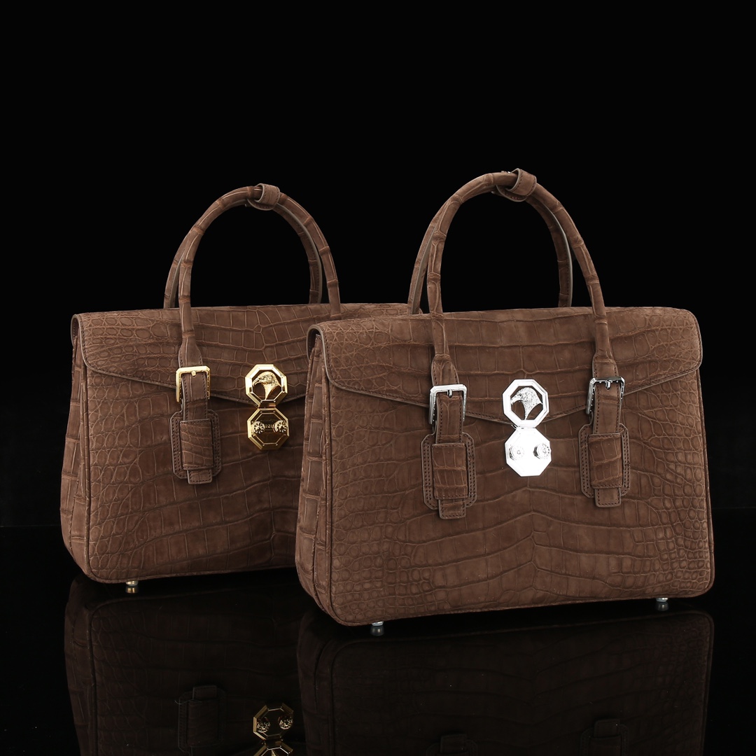 实拍图📸 国产磨砂鳄鱼肚皮🐊🐊公文包💼⚠️纯钢五金 ⚠️【内里配头层牛皮】 尺寸 39*29*12