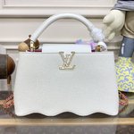 Louis Vuitton LV Capucines Bags Handbags Buy First Copy Replica
 Purple White Taurillon Shell Mini M22122