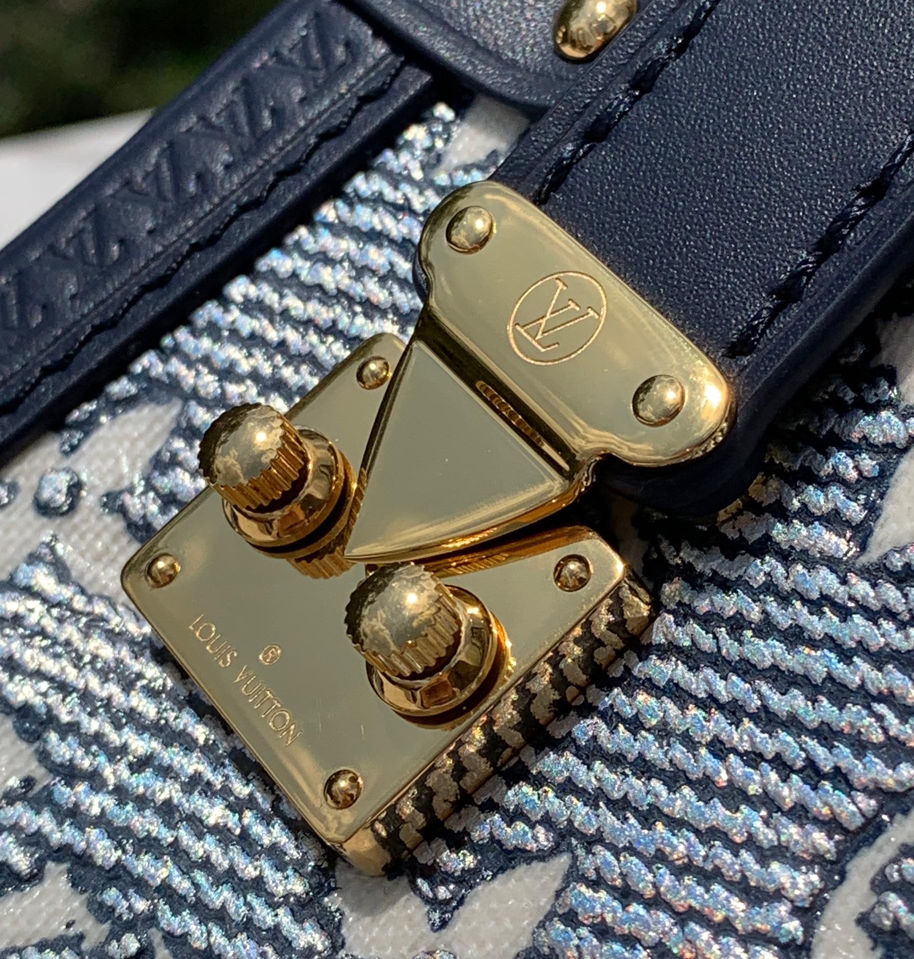 非市场普通货 进口皮料半钢五金尺寸 21×14×6cm LV SIDE TRUNK 女盒子包，M2294