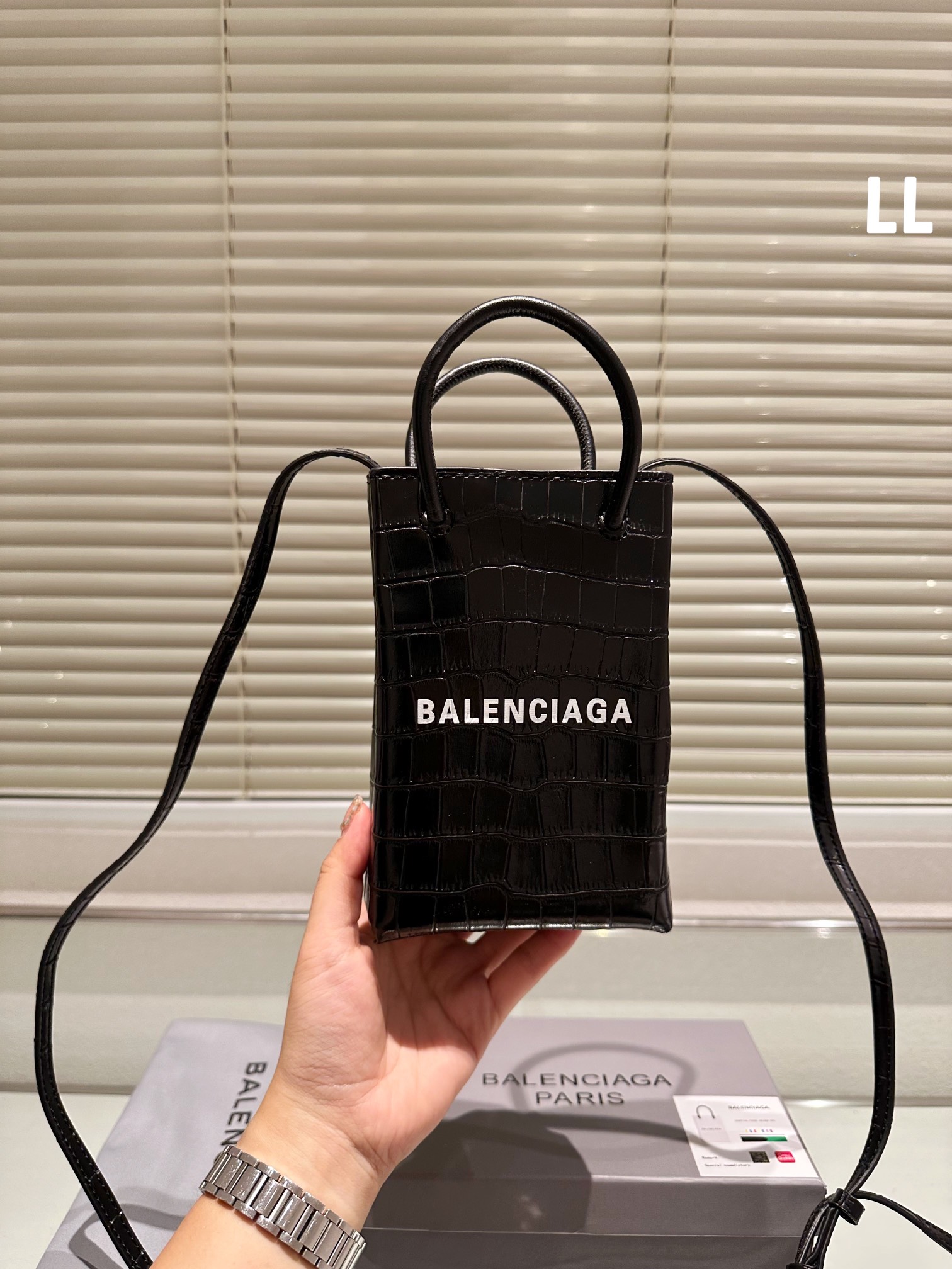 Balenciaga Sacs Cabas Noir Blanc Unisexe Fashion Mini