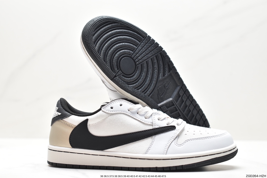 Travis Scott x Nike Air Jordan 1 Low OG SP ”Black/Green Toe” AJ1 Jordan 1 basketball shoes DM7866-814