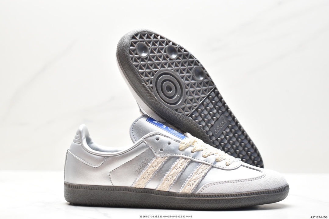 130 阿迪达斯三叶草Adidas Originals Samba Vegan OG”SPD“桑巴舞板鞋 B75806