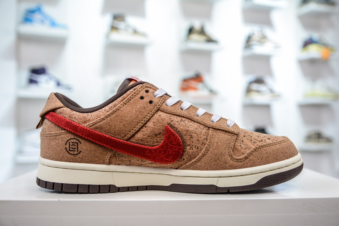 AY version original foreign trade special clot x Nike dunk low Guan Xi cork replacement hook FN0317-121