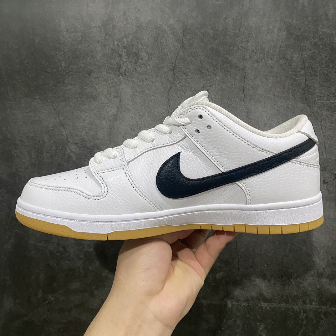 N version pure original Dunk SB Low White Gum white black hook raw rubber bottom CD2563-101