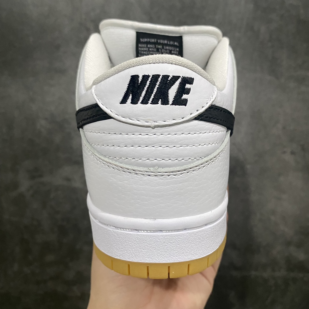 N version pure original Dunk SB Low White Gum white black hook raw rubber bottom CD2563-101