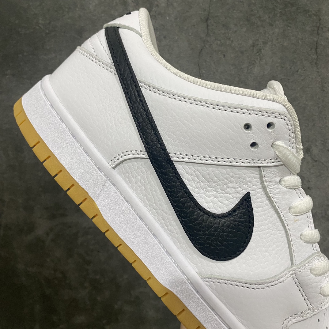 N version pure original Dunk SB Low White Gum white black hook raw rubber bottom CD2563-101