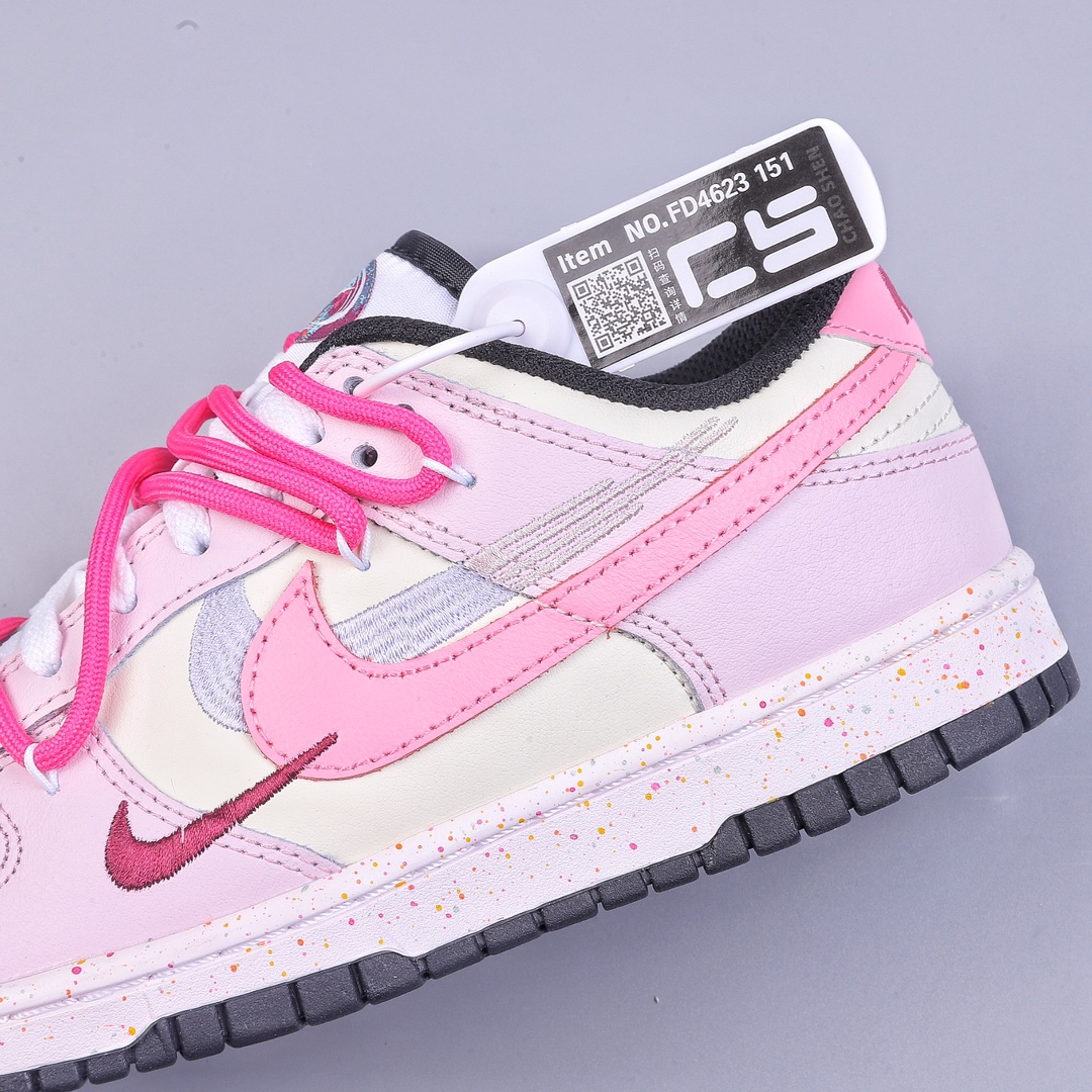 CS Nk Dunk Low ”Multi Color” Dynamic Three Hook Custom Edition Deconstruction Strap Casual Shoes FD4623-151