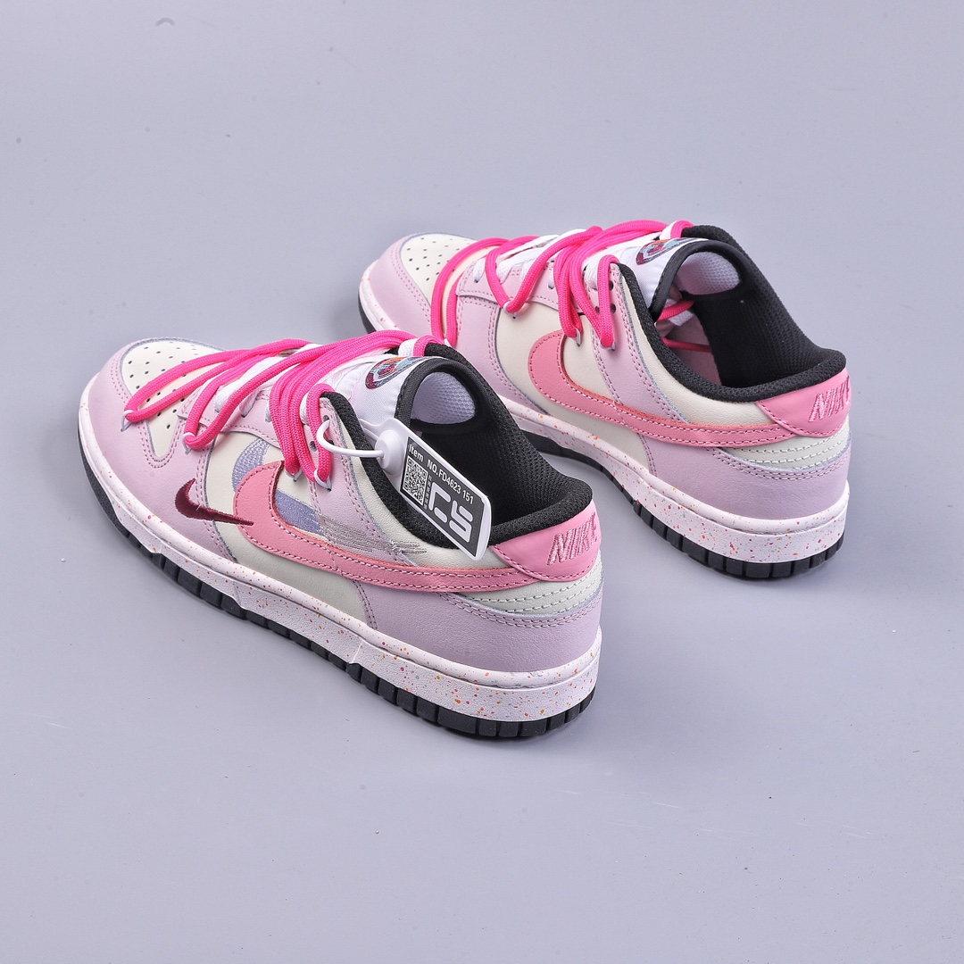 CS Nk Dunk Low ”Multi Color” Dynamic Three Hook Custom Edition Deconstruction Strap Casual Shoes FD4623-151