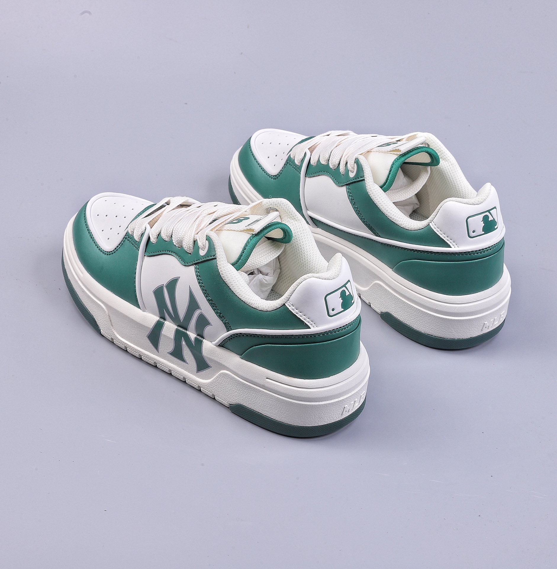 Green X MLB American Professional Baseball League Chinky Liner series low-top sports casual sneakers