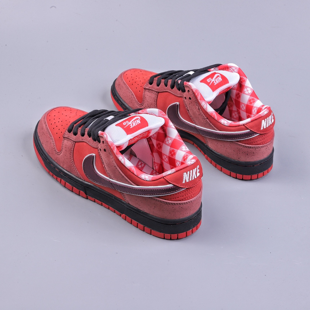 YH original custom original box double box correct version Concepts x Nike SB Dunk Low joint red lobster 313170-661