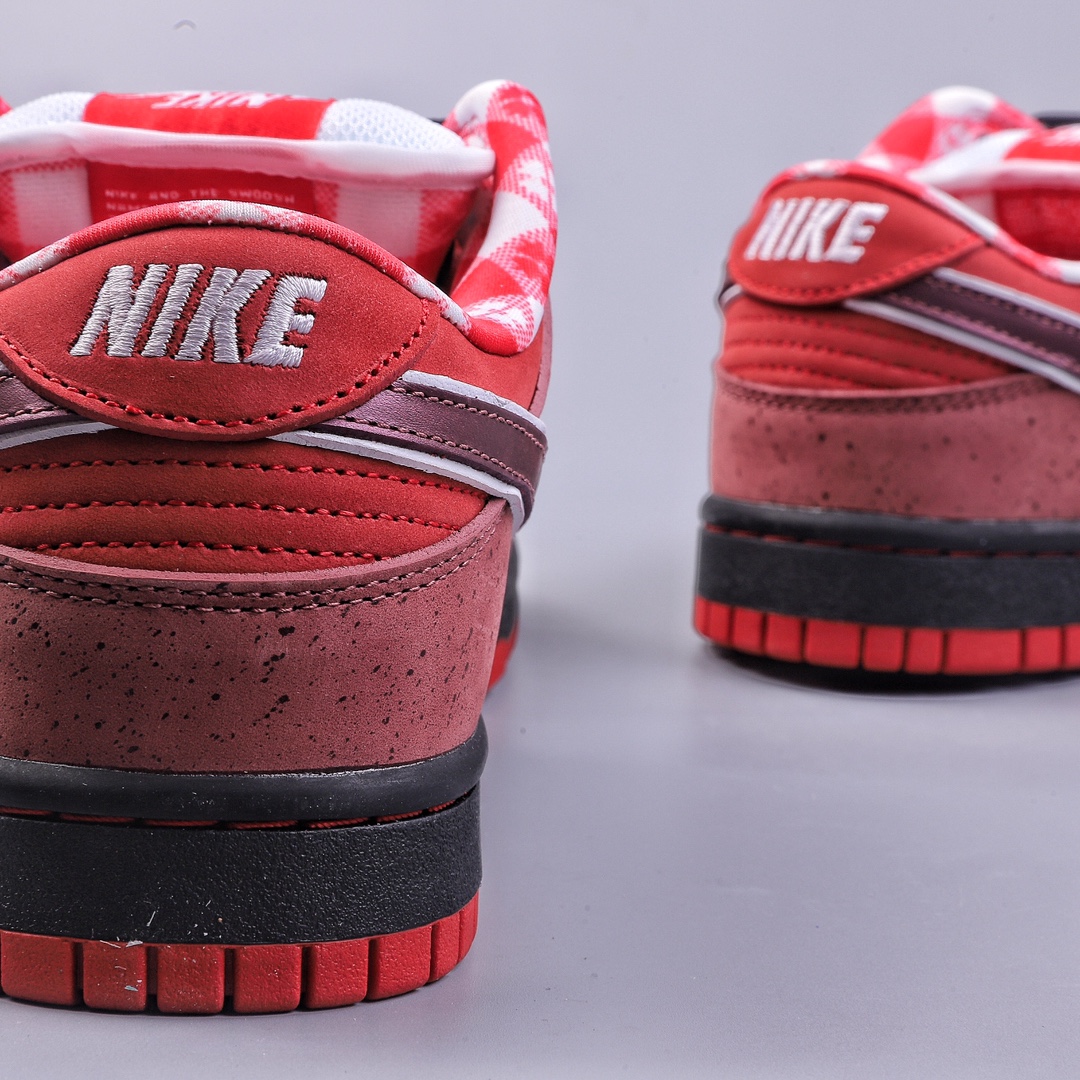 YH original custom original box double box correct version Concepts x Nike SB Dunk Low joint red lobster 313170-661