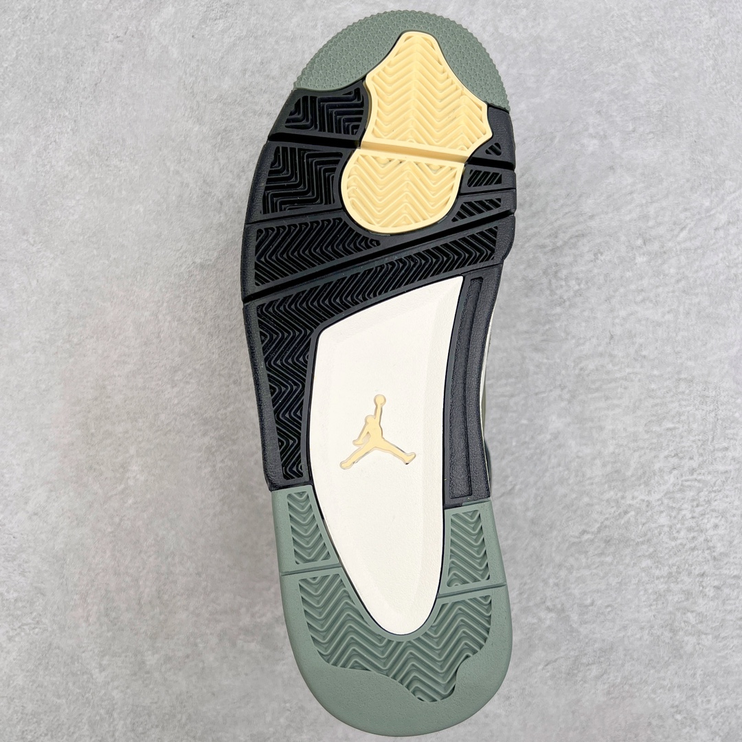 图片[9]-＃K版纯原 Air Jordan AJ4 Retro \\\”Olive Canvas\\\” 军绿色 FB9927-200 全新升级改良 原鞋原楦原纸板同源开发 完美呈现乔4的版型 内侧正确双色网格 还原细节 原厂皮料 正确气垫颜色 正确网格工艺 正确拉帮工艺 全鞋原装材料制作 原档案原模具打造 支持全方位与正品对比 尺码：40 40.5 41 42 42.5 43 44 44.5 45 46 47.5-选品中心