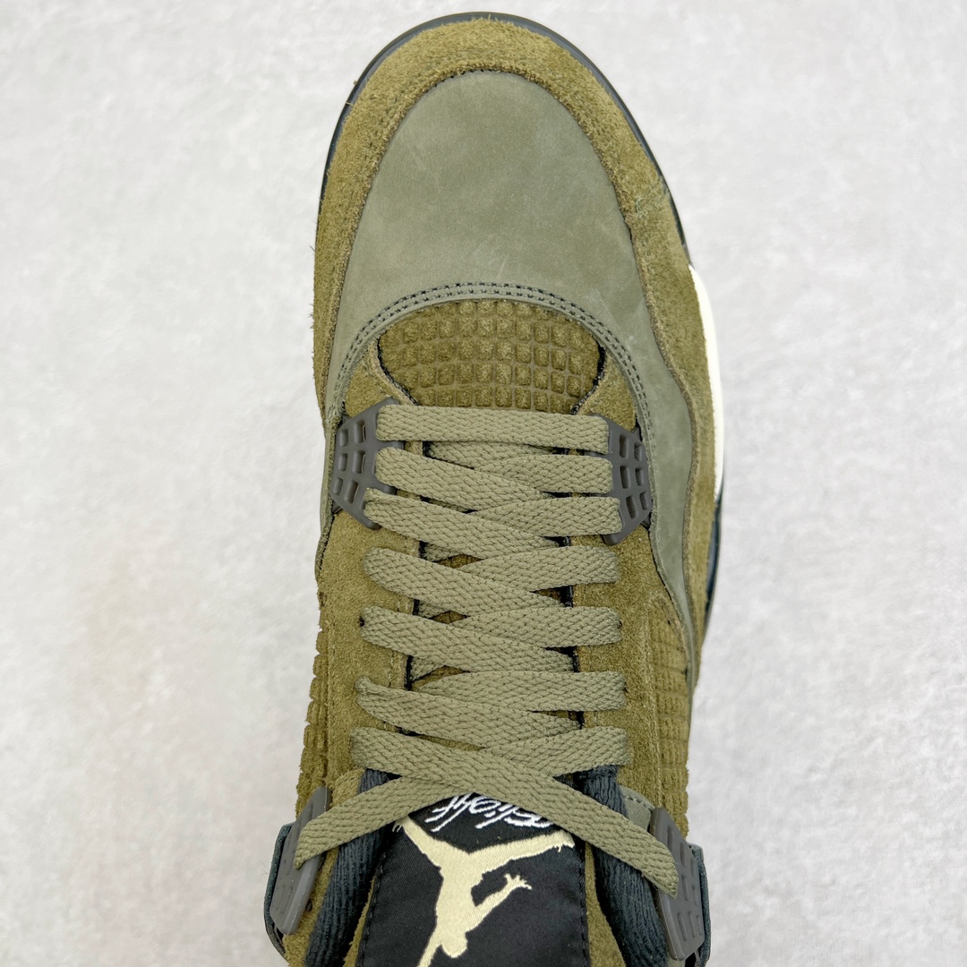 图片[4]-＃K版纯原 Air Jordan AJ4 Retro \\\”Olive Canvas\\\” 军绿色 FB9927-200 全新升级改良 原鞋原楦原纸板同源开发 完美呈现乔4的版型 内侧正确双色网格 还原细节 原厂皮料 正确气垫颜色 正确网格工艺 正确拉帮工艺 全鞋原装材料制作 原档案原模具打造 支持全方位与正品对比 尺码：40 40.5 41 42 42.5 43 44 44.5 45 46 47.5-选品中心