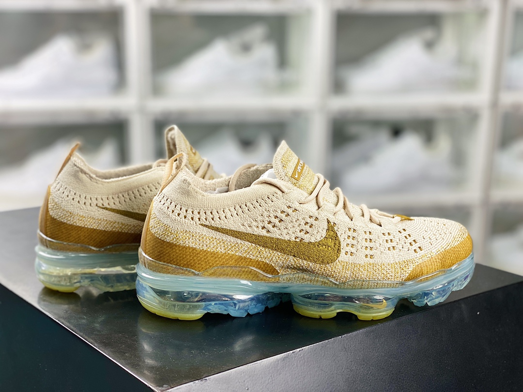 Air VaporMax 2023 Flyknit FK”Tan” 2023 Air Cushion Jogging Shoes ”Light Khaki Gilded Hook” DV1678-100