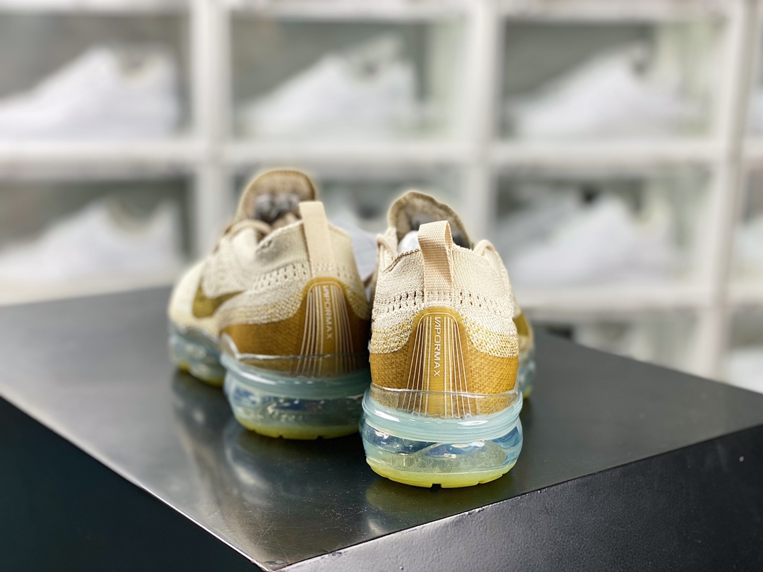 Air VaporMax 2023 Flyknit FK”Tan” 2023 Air Cushion Jogging Shoes ”Light Khaki Gilded Hook” DV1678-100