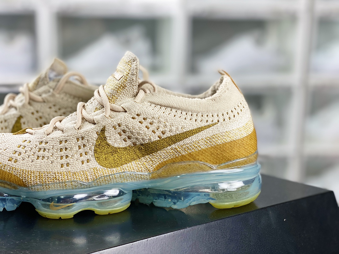 Air VaporMax 2023 Flyknit FK”Tan” 2023 Air Cushion Jogging Shoes ”Light Khaki Gilded Hook” DV1678-100